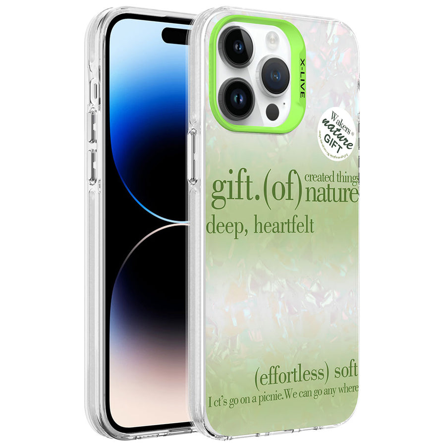 iPhone 14 Pro Max Kılıf Mermer Desenli Zore Marbello Kılıf - Yeşil