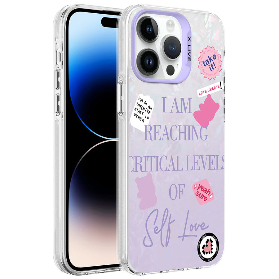 iPhone 14 Pro Max Kılıf Mermer Desenli Zore Marbello Kılıf - Mor