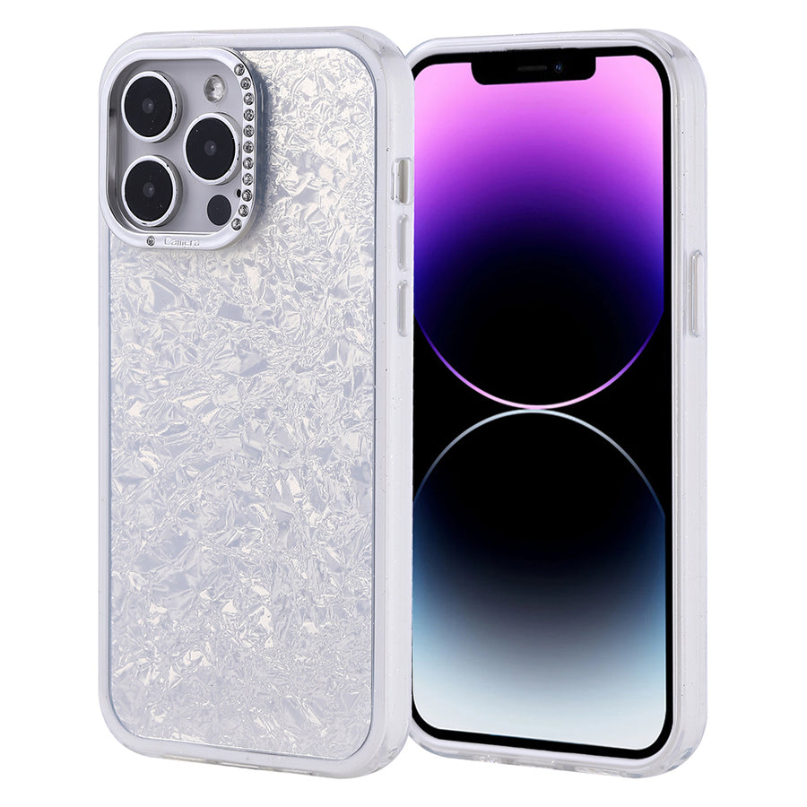 iPhone 14 Pro Max Kılıf Taşlı Tasarımlı Zore Kapi Kılıf - Gümüş
