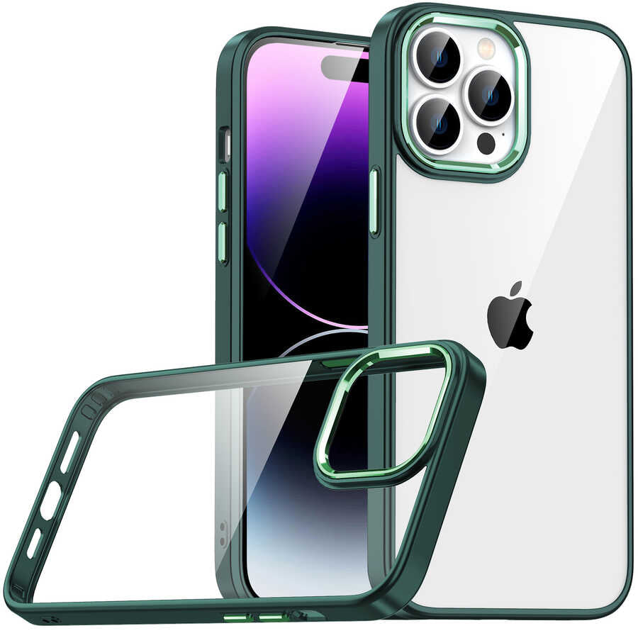 iPhone 14 Pro Max Kılıf Zore Flora Kılıf - Yeşil