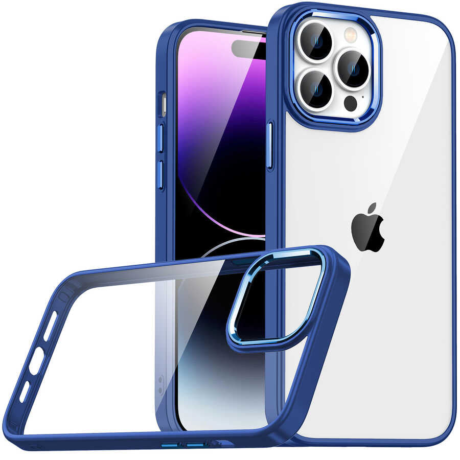 iPhone 14 Pro Max Kılıf Zore Flora Kılıf - Lacivert