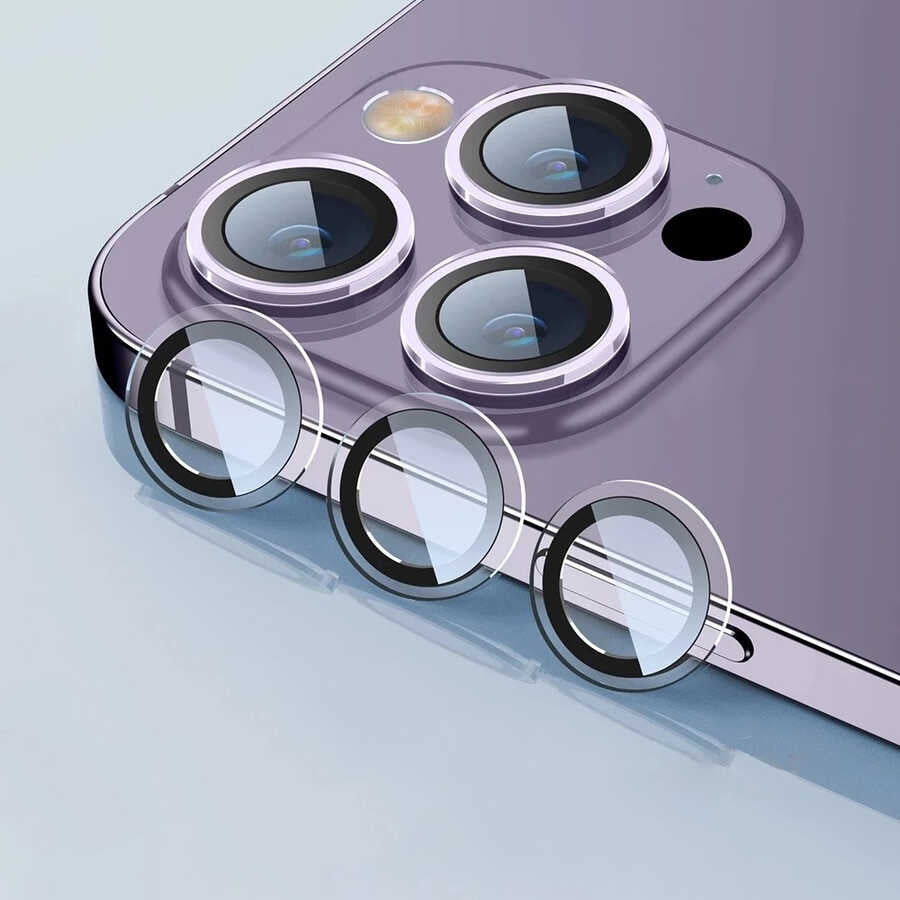iPhone 14 Pro Max Zore CL-07 Kamera Lens Koruyucu - Renksiz