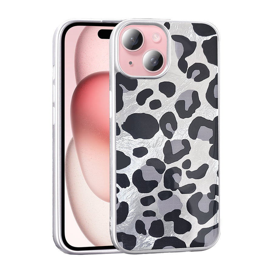 iPhone 15 Kılıf Desenli Zore Mep Kılıf - Gri Leopar