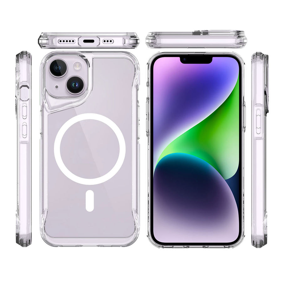 iPhone 15 Plus Kılıf Zore M-safe Şarj Özellikli T-Max M-safe Kılıf - Renksiz
