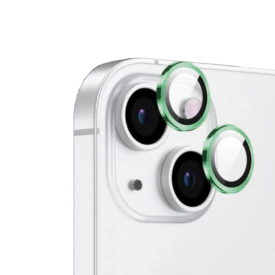 iPhone 15 Plus Zore CL-12 Premium Safir Parmak İzi Bırakmayan Anti-Reflective Kamera Lens Koruyucu - Yeşil