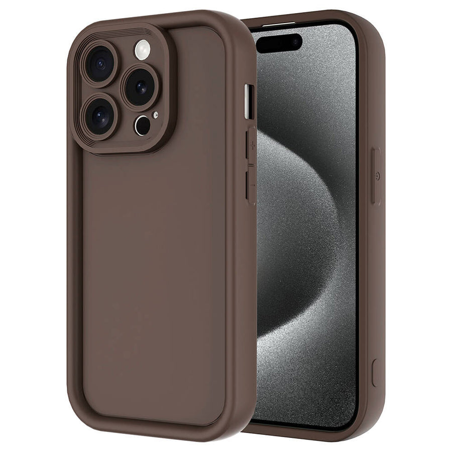 iPhone 15 Pro Kılıf Kamera Korumalı Zore Ananas Kılıf - Kahverengi