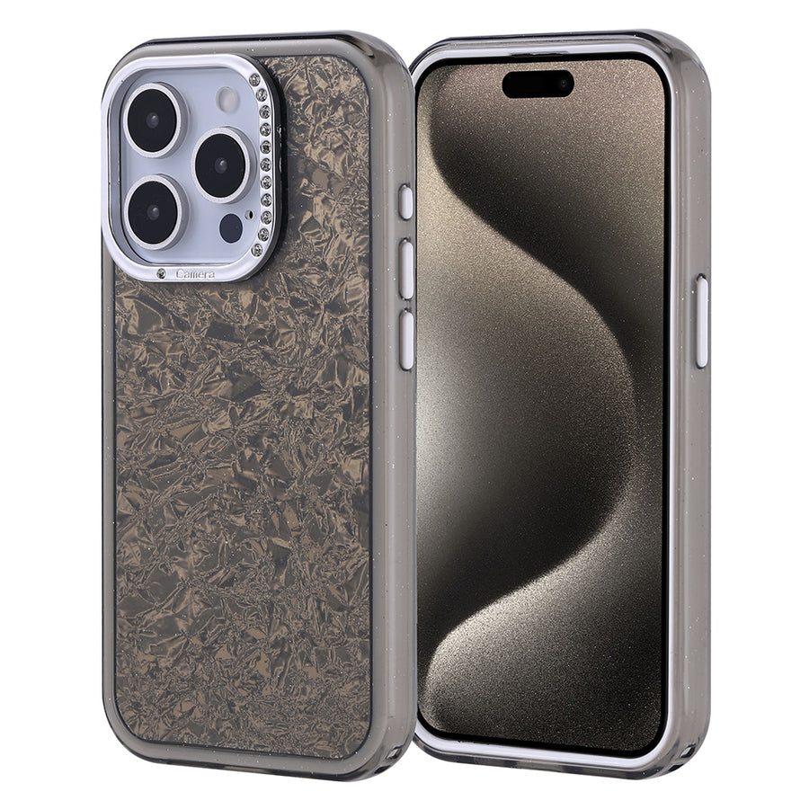 iPhone 15 Pro Kılıf Taşlı Tasarımlı Zore Kapi Kılıf - Siyah
