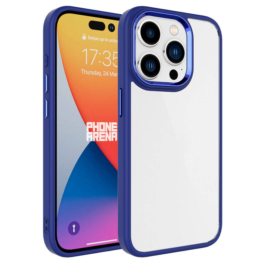 iPhone 15 Pro Kılıf Zore Krom Kılıf - Lacivert