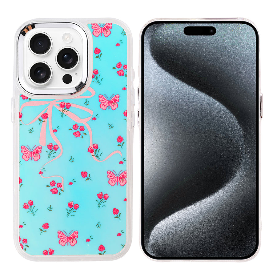 iPhone 15 Pro Max Kılıf Airbag Tasarımlı Zore Hadra Kılıf - Kelebek