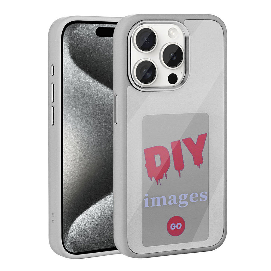 iPhone 15 Pro Max Kılıf Ekranı Yansıtan Zore Akıllı NFC Kılıf - Gri