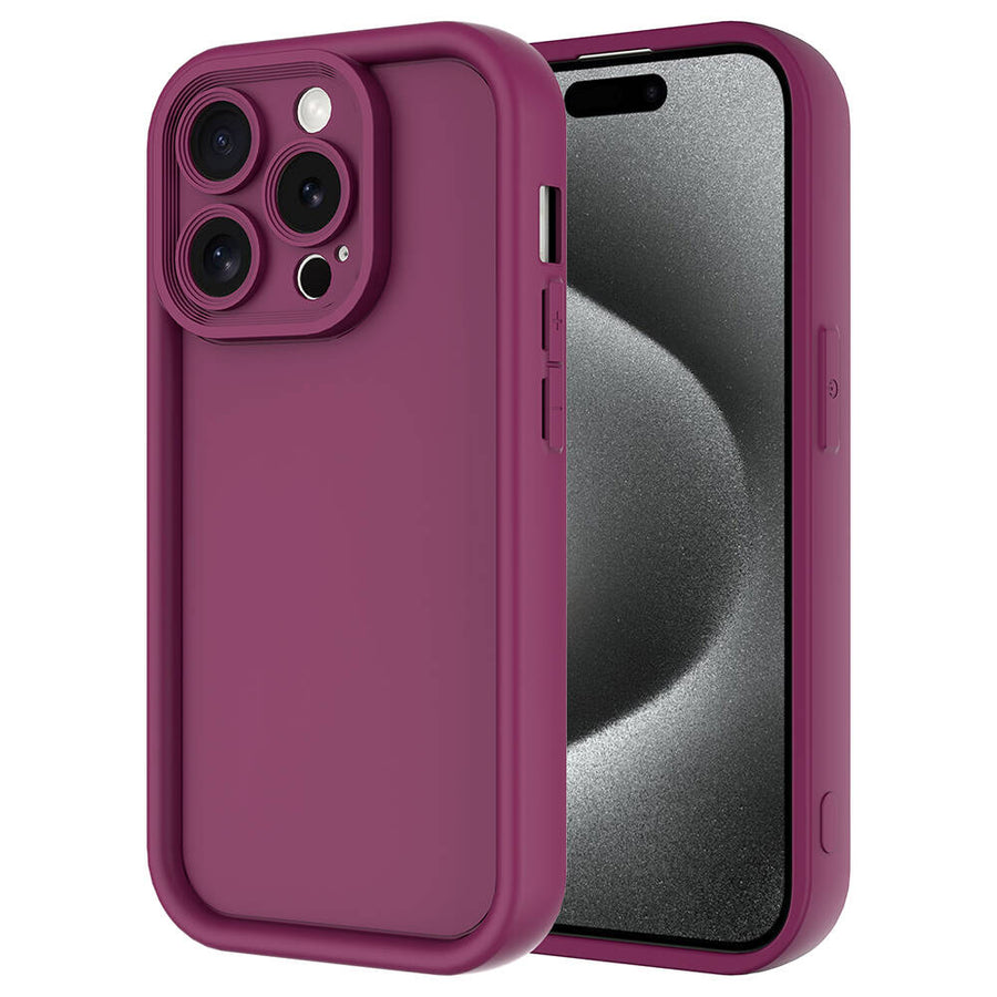 iPhone 15 Pro Max Kılıf Kamera Korumalı Zore Ananas Kılıf - Mürdüm