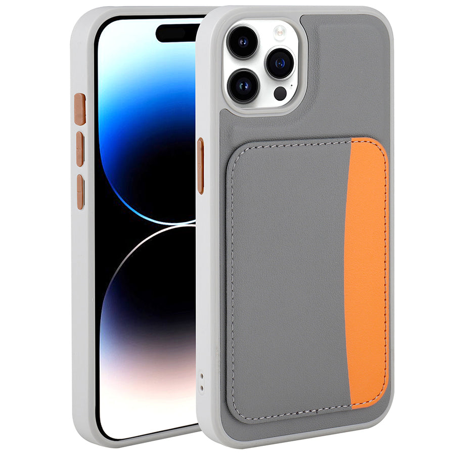 iPhone 15 Pro Max Kılıf Kartlıklı Zore X-Kart Silikon Kılıf - Koyu Gri