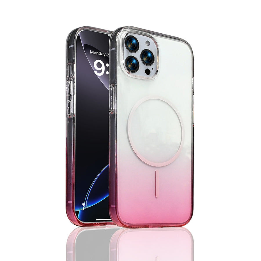 iPhone 15 Pro Max Kılıf M-Safe Şarj Özellikli Zore Septik Silikon Kılıf - Pembe