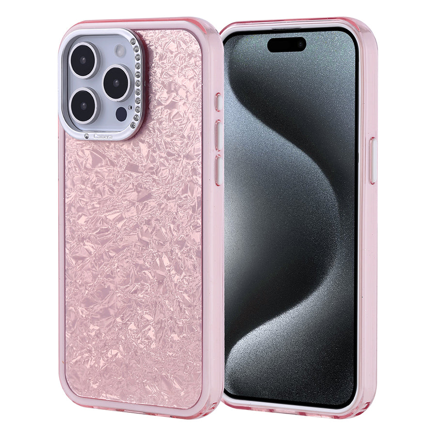 iPhone 15 Pro Max Kılıf Taşlı Tasarımlı Zore Kapi Kılıf - Pembe