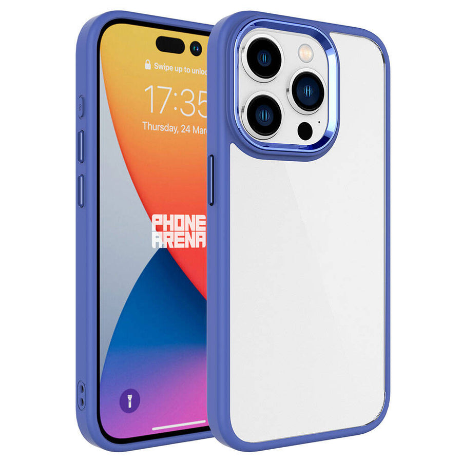 iPhone 15 Pro Max Kılıf Zore Krom Kılıf - Lavendery Gray