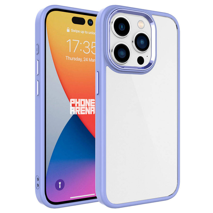 iPhone 15 Pro Max Kılıf Zore Krom Kılıf - Lila