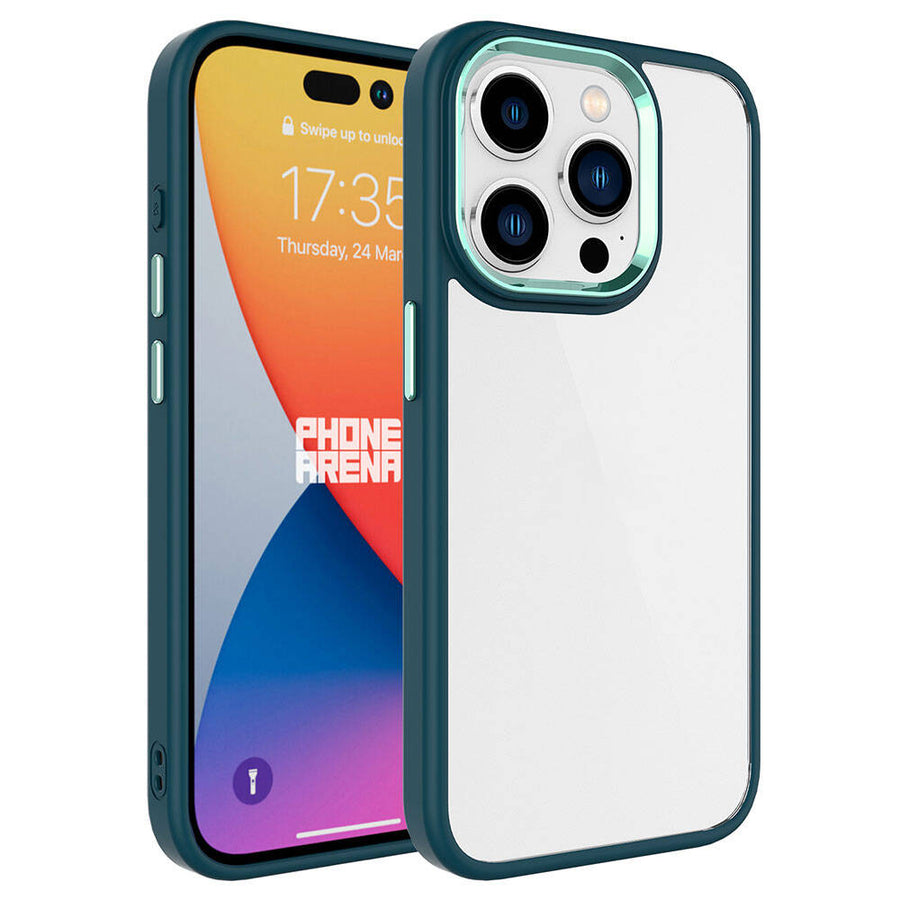 iPhone 15 Pro Max Kılıf Zore Krom Kılıf - Koyu Yeşil