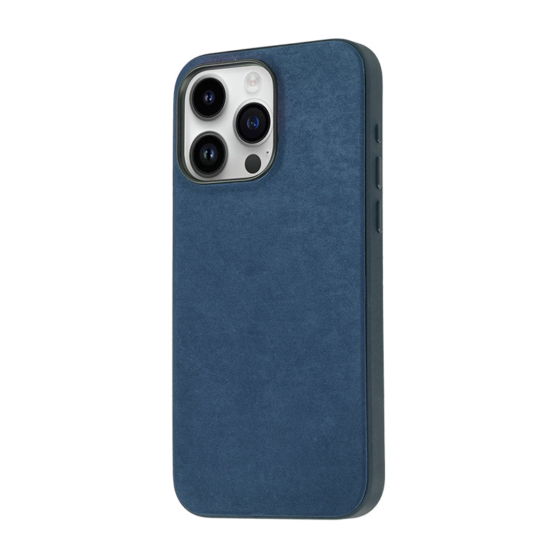 iPhone 15 Pro Max Kılıf Zore Mikro Fiber Mimoza Kılıf - Mavi