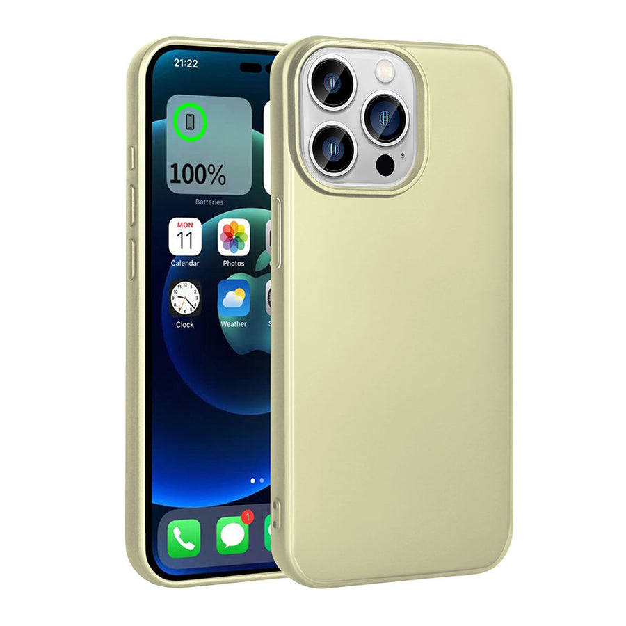 iPhone 15 Pro Max Kılıf Zore Premier Silikon Kılıf - Gold