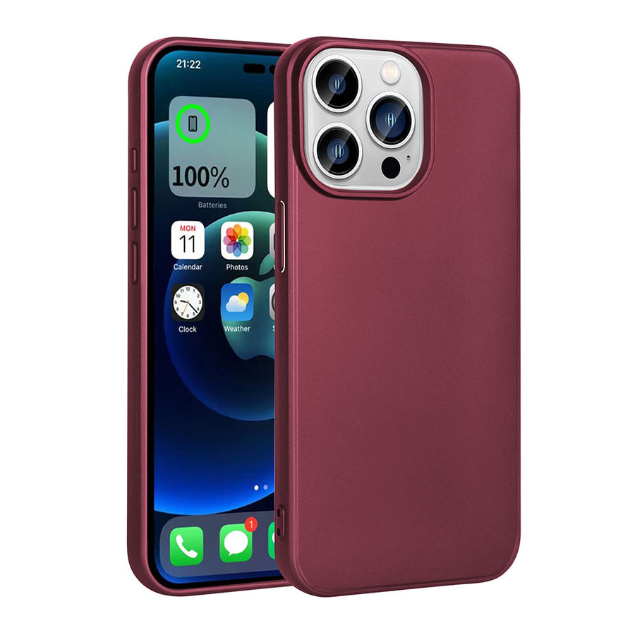 iPhone 15 Pro Max Kılıf Zore Premier Silikon Kılıf - Mürdüm