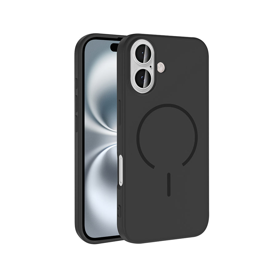 iPhone 16 Kılıf M-safe Şarj Özellikli Zore Meta Kılıf - Siyah
