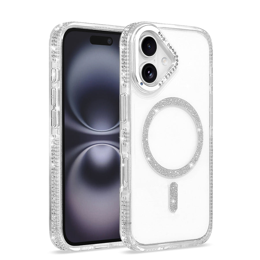 iPhone 16 Kılıf M-safe Şarj Özellikli Zore Tera Silikon Kılıf - Şeffaf