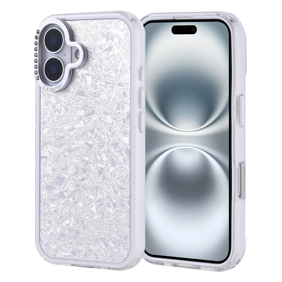 iPhone 16 Kılıf Taşlı Tasarımlı Zore Kapi Kılıf - Gümüş