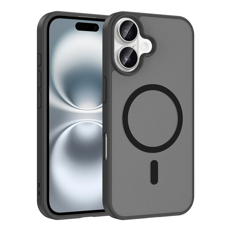 iPhone 16 Plus Kılıf M-safe Şarj Özellikli Zore Babet Kılıf - Siyah
