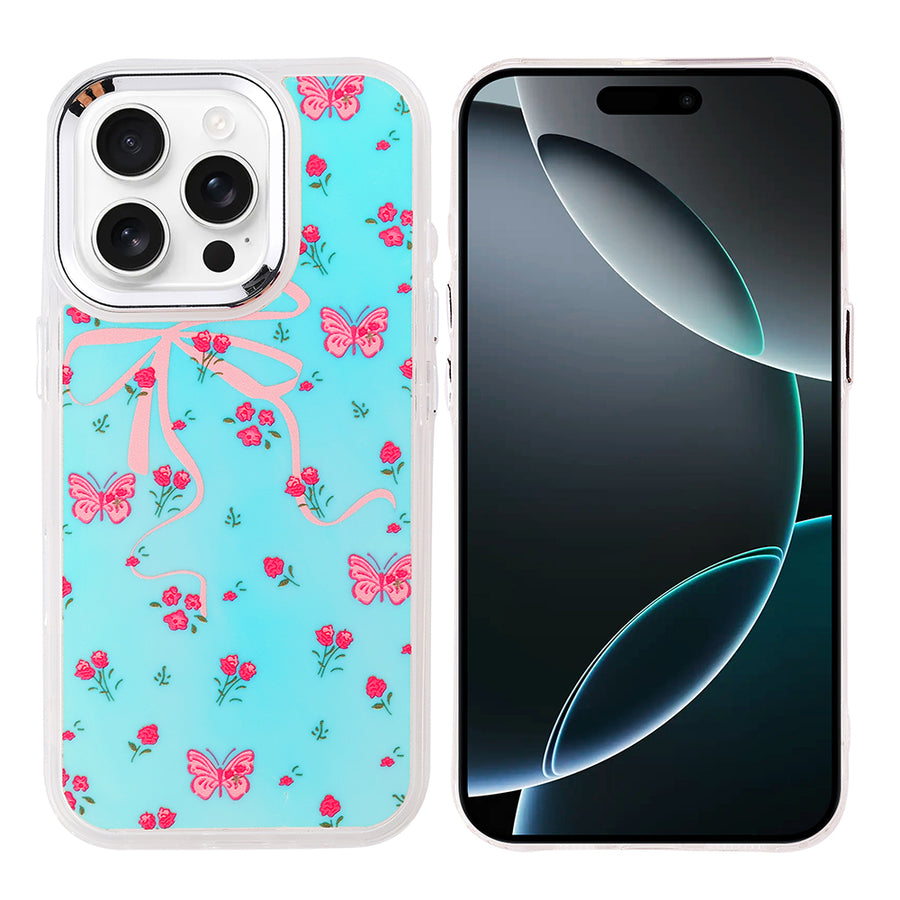 iPhone 16 Pro Kılıf Airbag Tasarımlı Zore Hadra Kılıf - Kelebek