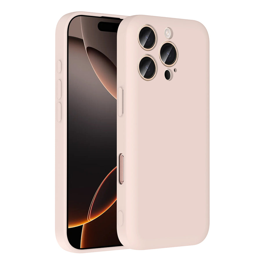 iPhone 16 Pro Kılıf Kamera Korumalı Kartlık Hazneli Zore Vitra Kılıf - Pembe