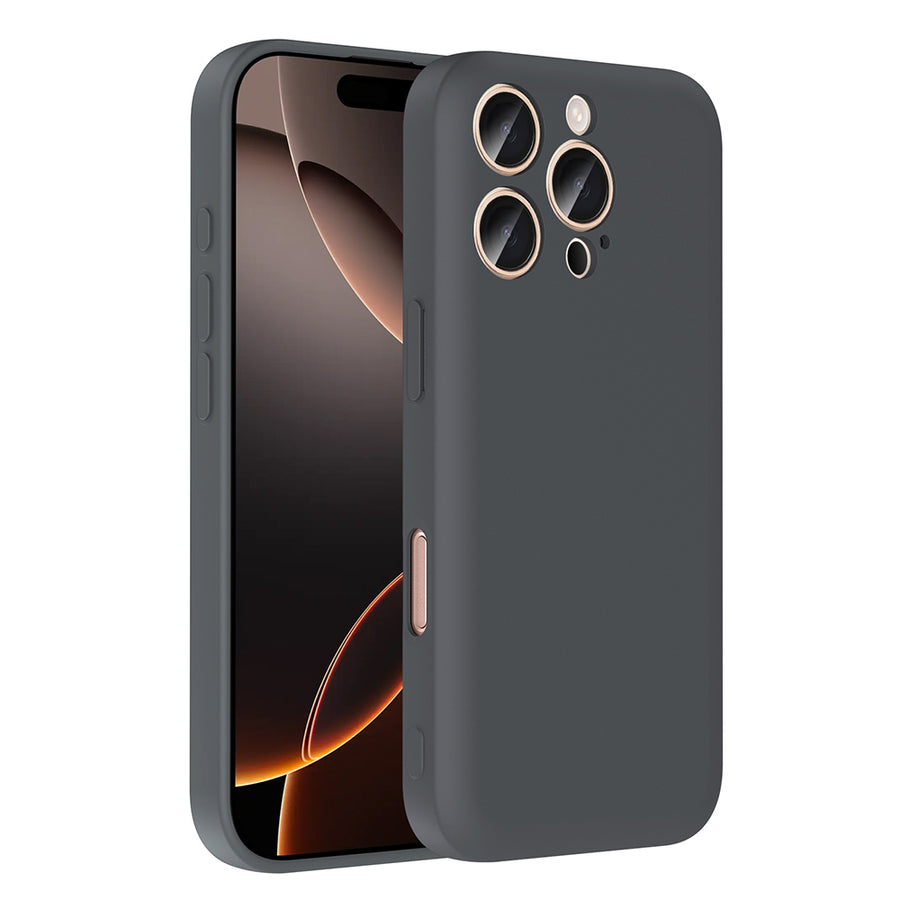 iPhone 16 Pro Kılıf Kamera Korumalı Kartlık Hazneli Zore Vitra Kılıf - Gri
