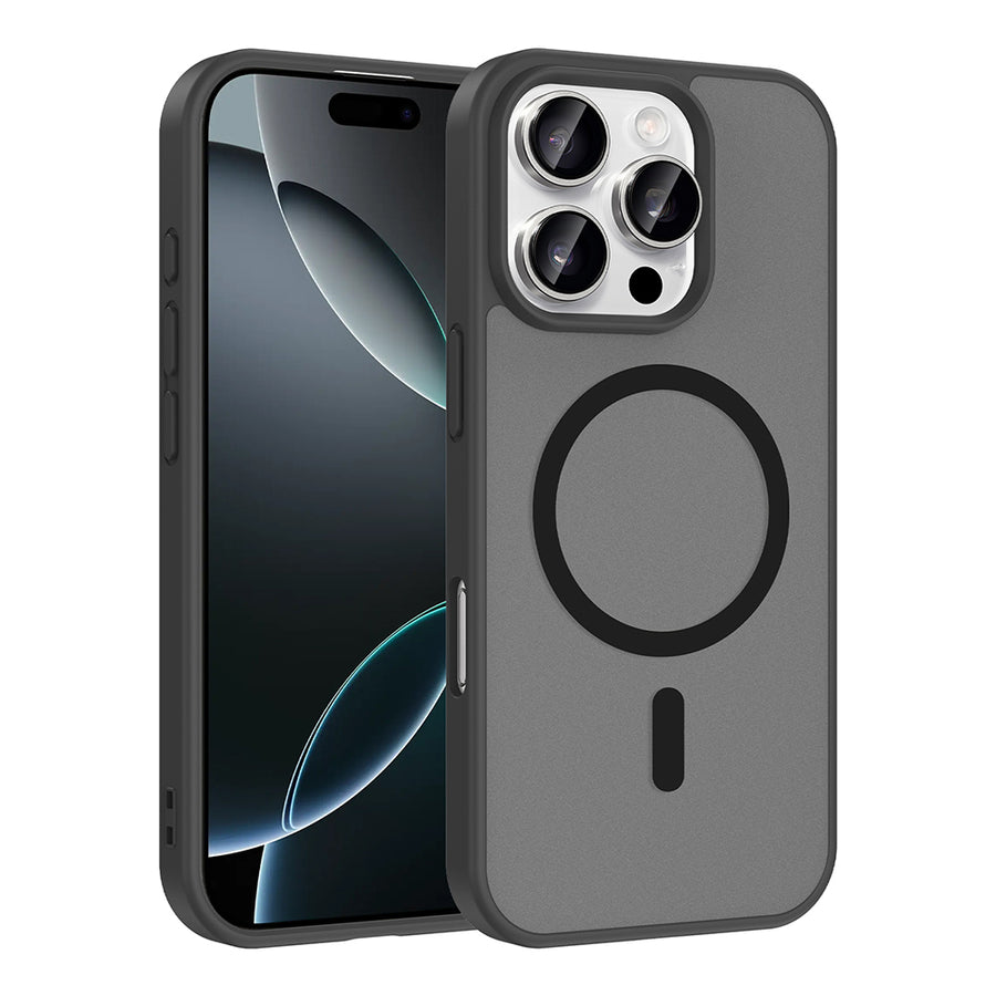 iPhone 16 Pro Kılıf M-safe Şarj Özellikli Zore Babet Kılıf - Siyah