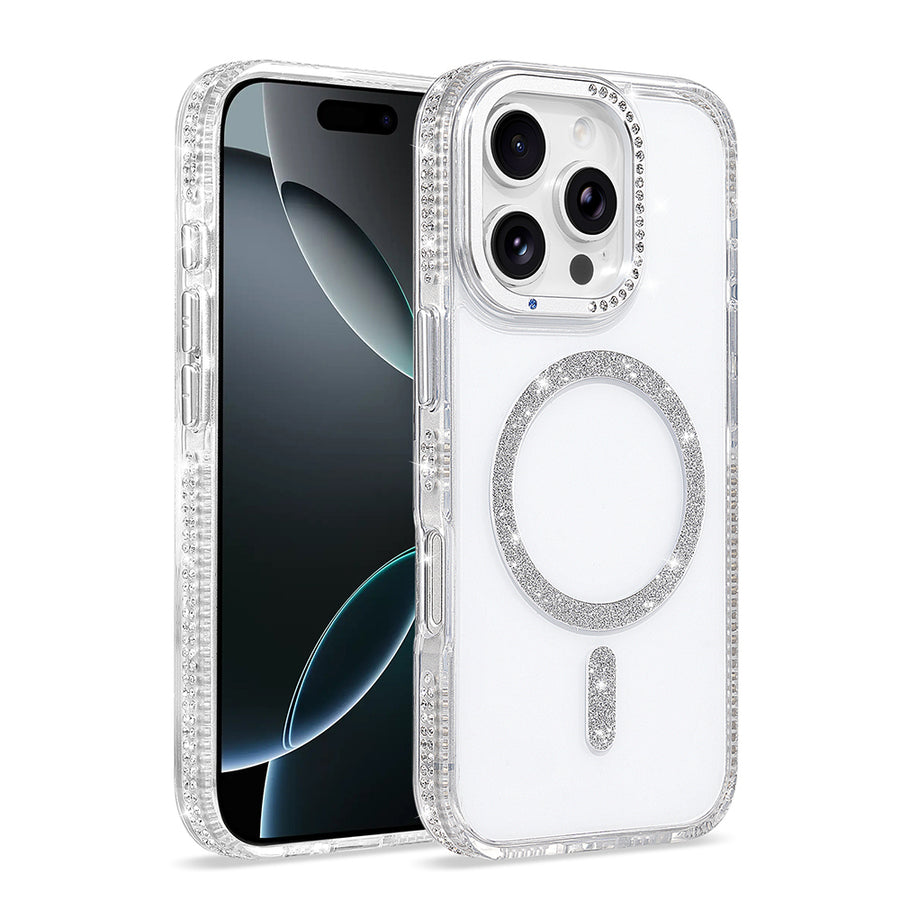 iPhone 16 Pro Kılıf M-safe Şarj Özellikli Zore Tera Silikon Kılıf - Şeffaf