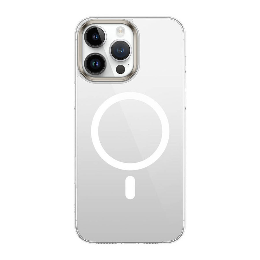 iPhone 16 Pro Kılıf M-safe Şarj Özellikli Şeffaf Cam Arka Yüzey Zore G-Glass Kılıf - Şeffaf