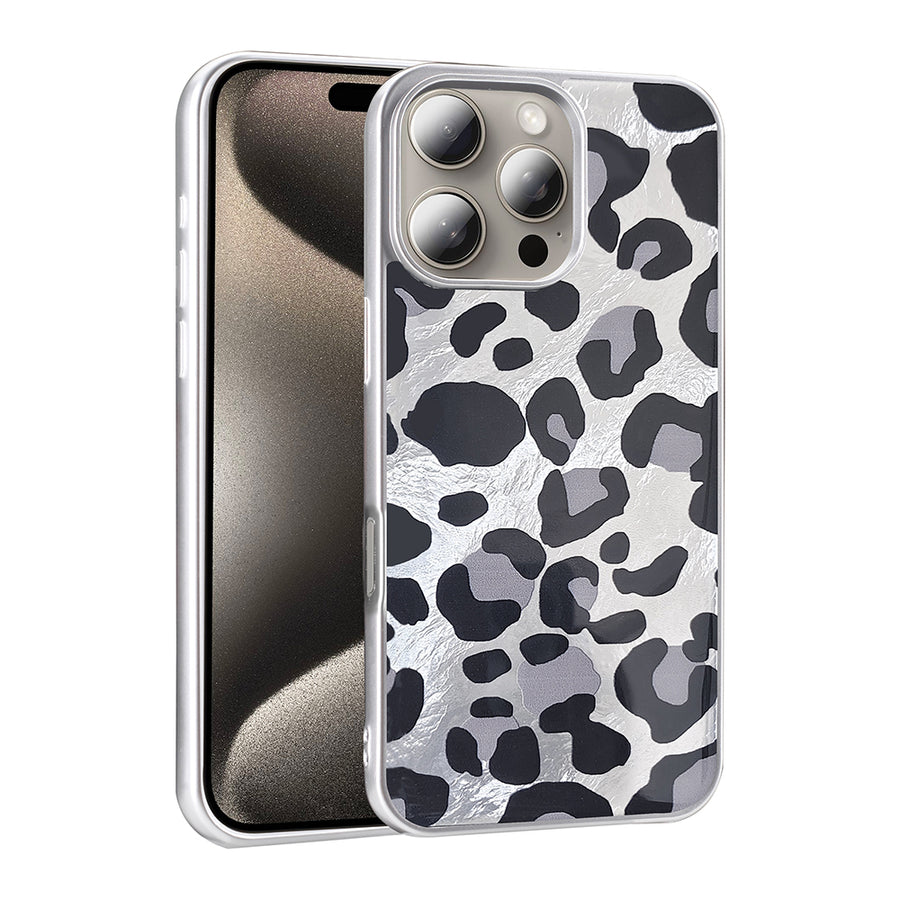 iPhone 16 Pro Max Kılıf Desenli Zore Mep Kılıf - Gri Leopar