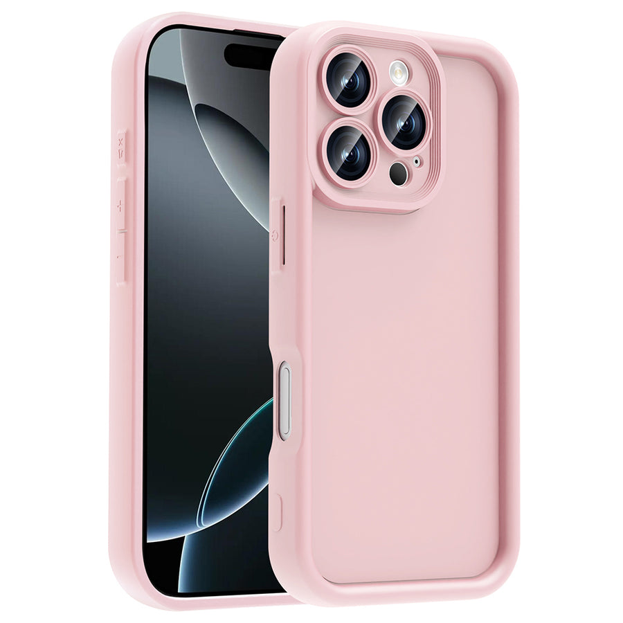 iPhone 16 Pro Max Kılıf Kamera Korumalı Zore Ananas Kılıf - Pembe