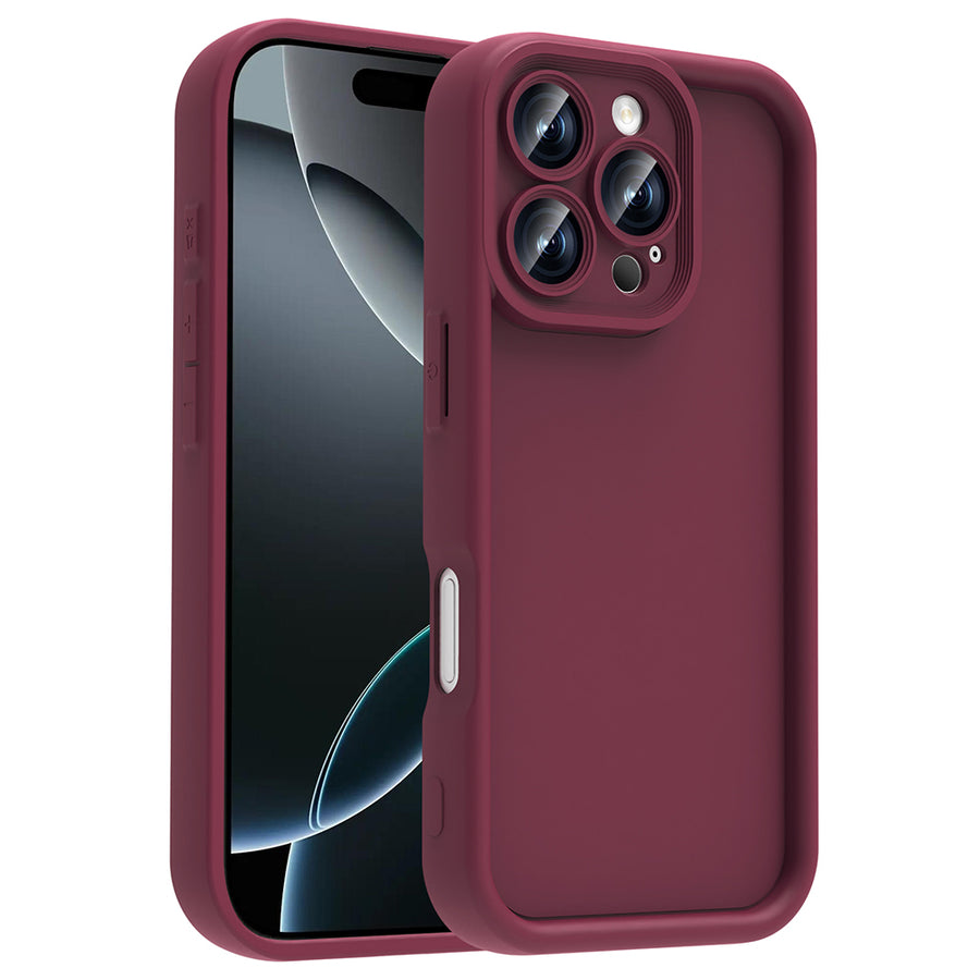 iPhone 16 Pro Max Kılıf Kamera Korumalı Zore Ananas Kılıf - Mürdüm
