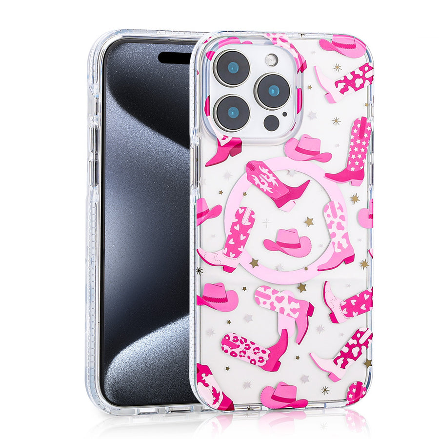iPhone 16 Pro Max Kılıf M-safe Şarj Özellikli Zore Stilo Kılıf - Pembe