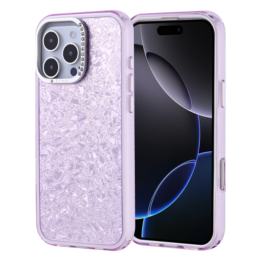 iPhone 16 Pro Max Kılıf Taşlı Tasarımlı Zore Kapi Kılıf - Lila