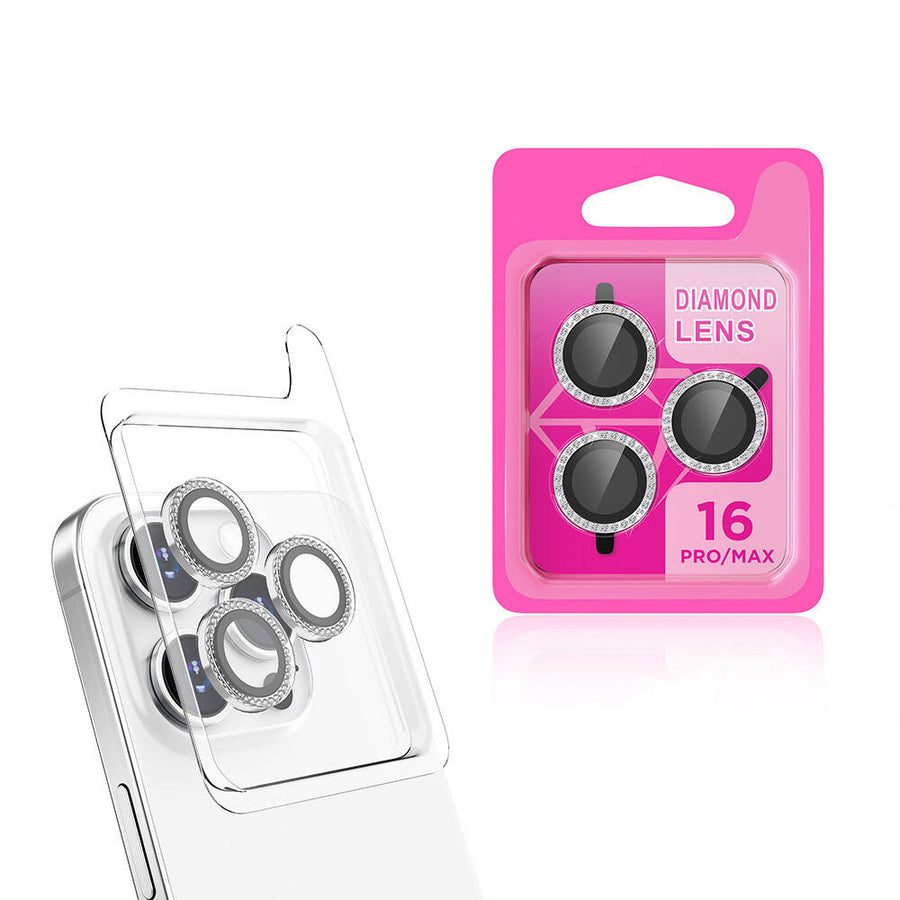 iPhone 16 Pro Max Zore CL-06 Kamera Lens Koruyucu - Gümüş
