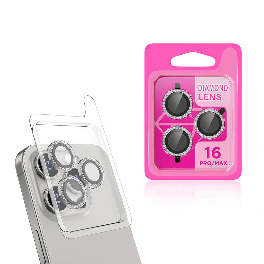 iPhone 16 Pro Max Zore CL-06 Kamera Lens Koruyucu - Titanyum-Gri