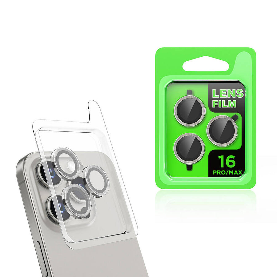 iPhone 16 Pro Max Zore CL-07 Kamera Lens Koruyucu - Titanyum-Gri