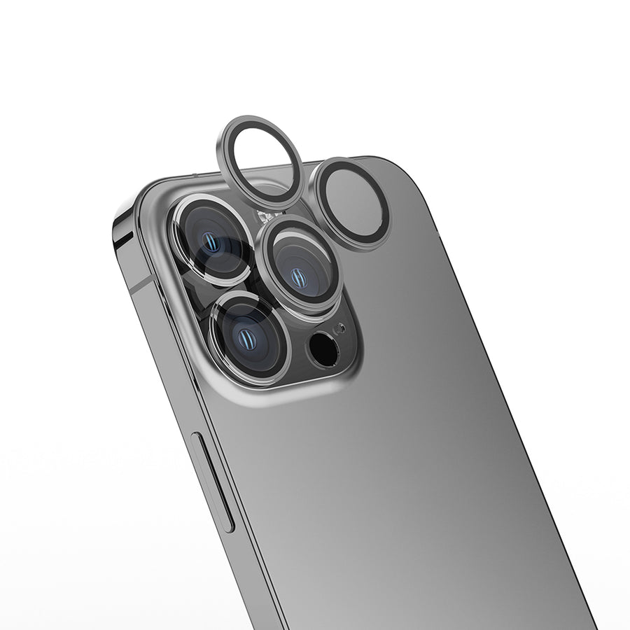 iPhone 16 Pro Max Zore Mikro Kamera Lens Koruyucu - Gri