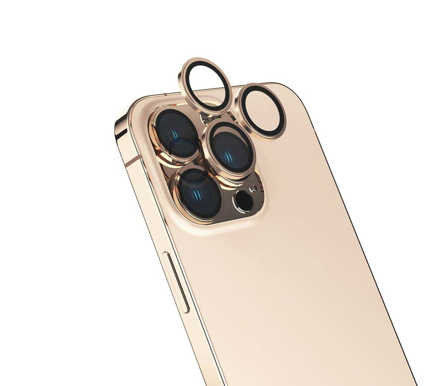 iPhone 16 Pro Max Zore Mikro Kamera Lens Koruyucu - Desert Titanyum