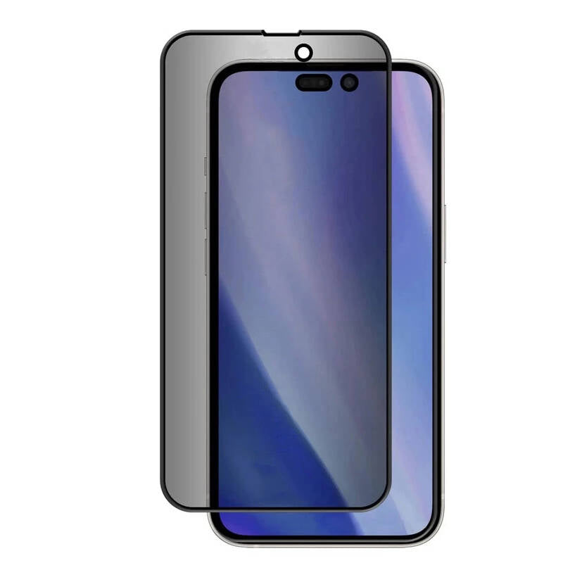 iPhone 16 Pro Zore Kor Privacy Cam Ekran Koruyucu - Siyah