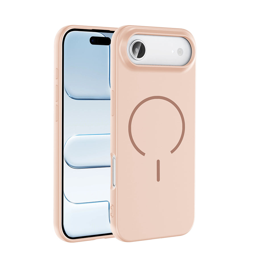 iPhone 17 Air Kılıf M-safe Şarj Özellikli Zore Meta Kılıf - Rose Pembe