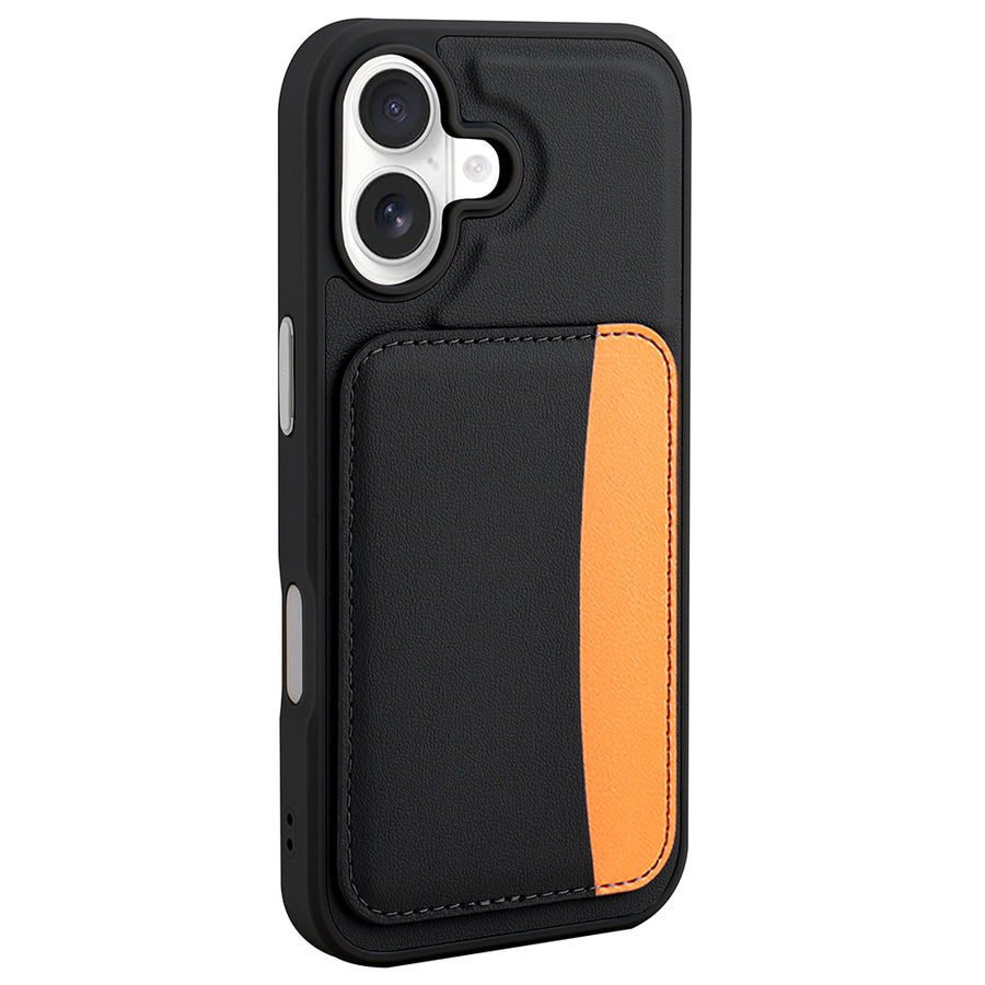 iPhone 17 Kılıf Kartlıklı Zore X-Kart Silikon Kılıf - Siyah