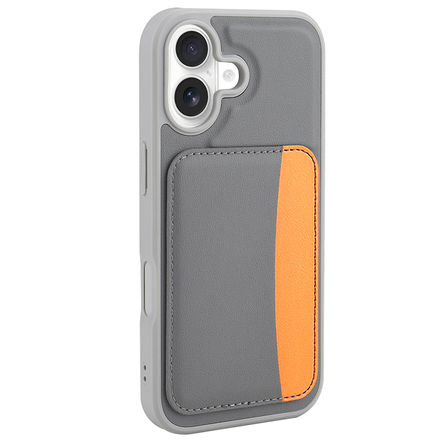 iPhone 17 Kılıf Kartlıklı Zore X-Kart Silikon Kılıf - Koyu Gri