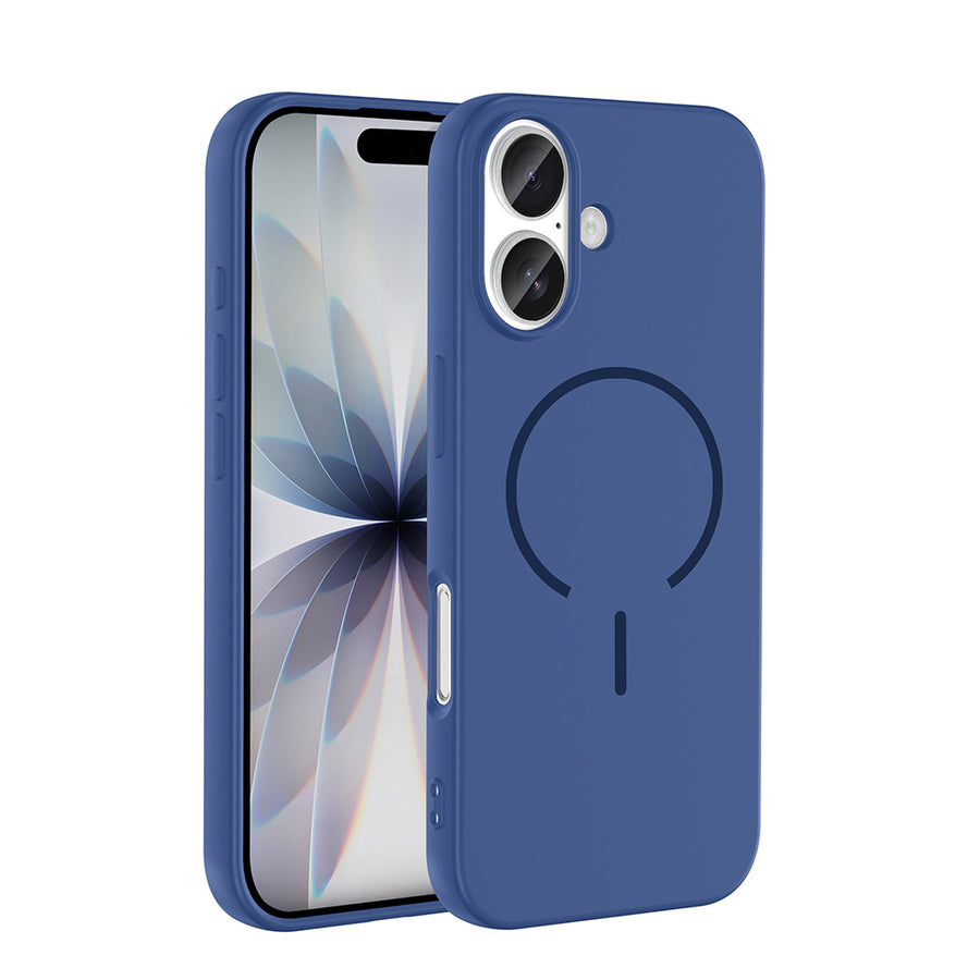 iPhone 17 Kılıf M-safe Şarj Özellikli Zore Meta Kılıf - Lacivert
