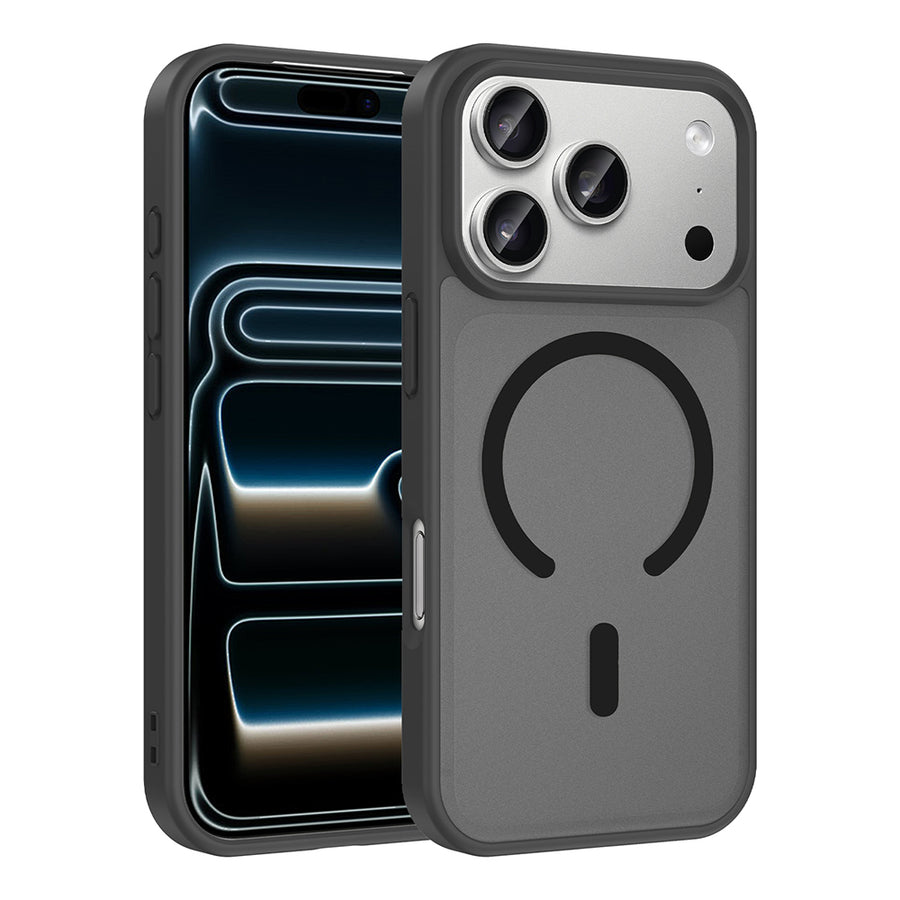 iPhone 17 Pro Kılıf M-safe Şarj Özellikli Zore Babet Kılıf - Siyah